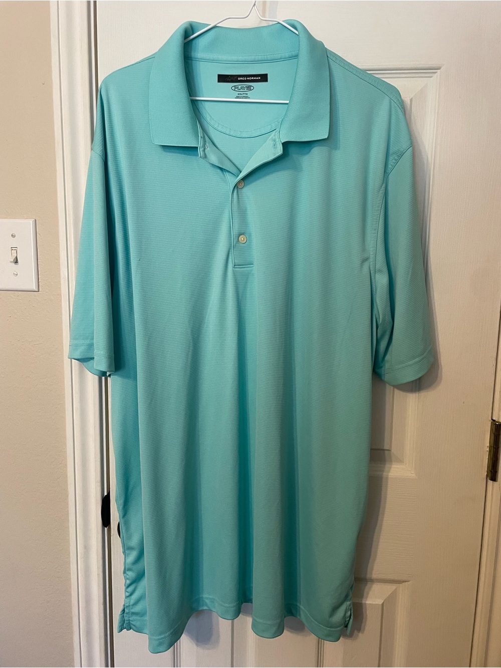 Greg Norman Collection Aqua-Turquoise Polo Shirt